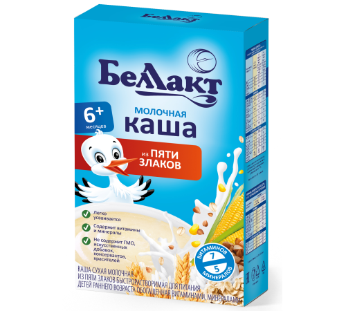  Беллакт Каша молочная из 5 злаков (6 м+) 250 гр. 
