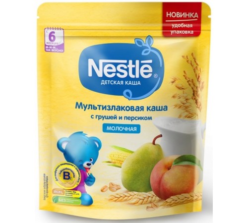Nestle Каша мультизлаковая молочная с грушей и персиком 220 гр. (6 м+) 12343026 nestle Каша мультизлаковая молочная с грушей и персиком 220 гр. (6 м+) 12343026