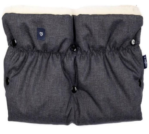  womar zaffiro Рукавички для коляски слитные imove "wool melange dark grey" 