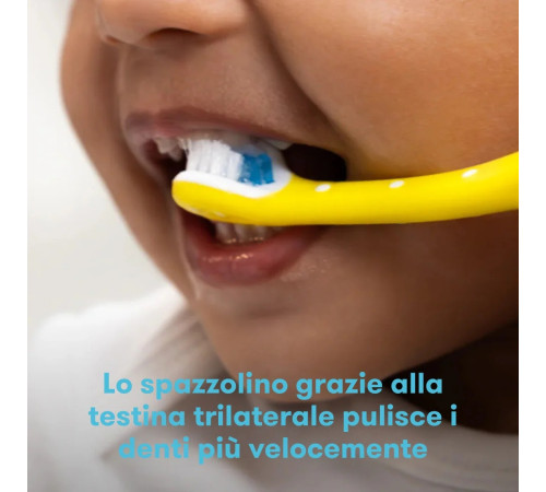 frida baby fri23 periuță de dinți cu trei fețe (2+) galben