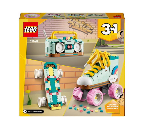 lego creator 31148 constructor 3 în 1 "patine cu rotile retro" (342 el.)