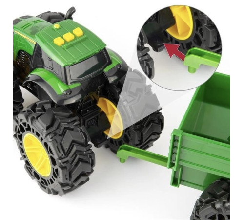 tomy Трактор с прицепом john deere monster treads 47353 34467