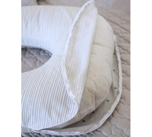 veres 301.15.06 pernă pentru gravide &icirc;n formă de u (140х75 cm.) gri\triunghiuri