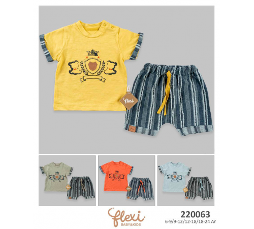 Детская одежда в Молдове Flexi 220063 Костюм 2 единицы (6/9/12/18/24 мес.) в асс. Детская одежда в Молдове flexi 220063 Костюм 2 единицы (6/9/12/18/24 мес.) в асс.