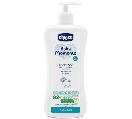 chicco 10584 Șampon "fără lacrimi" cu extract de gălbenele "baby moments" (500 ml.)