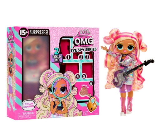  l.o.l. 542681 set de joaca cu papusa l.o.l. surprise! o.m.g. seria eye spy&ndash;jordan boltz "rockstar"