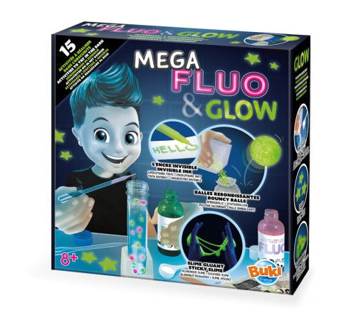 buki bk2162 set de fabricare slime "mega fluo & glow"