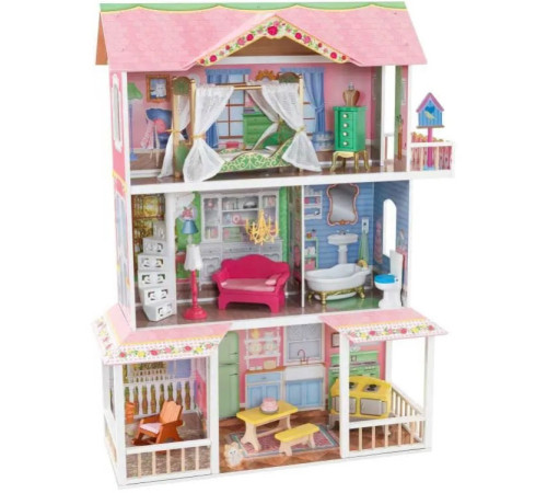 kidkraft 65851-msn casă pentru păpuși sweet savannah dollhouse