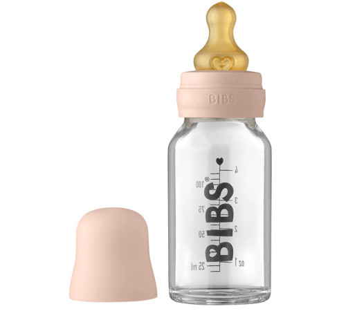  bibs biberon din sticlă (110 ml.) blush