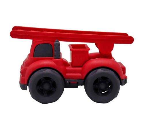 funky toys ft0278075 mașină de pompieri cu scară eco (10 cm) roșie