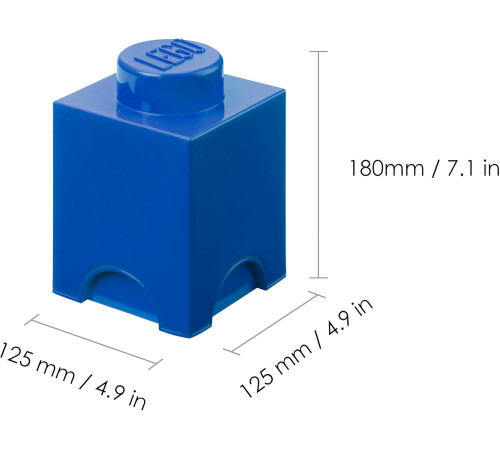 lego cutie pentru depozitare storage brick 1 (18x12,5x12,5 cm.) albastru