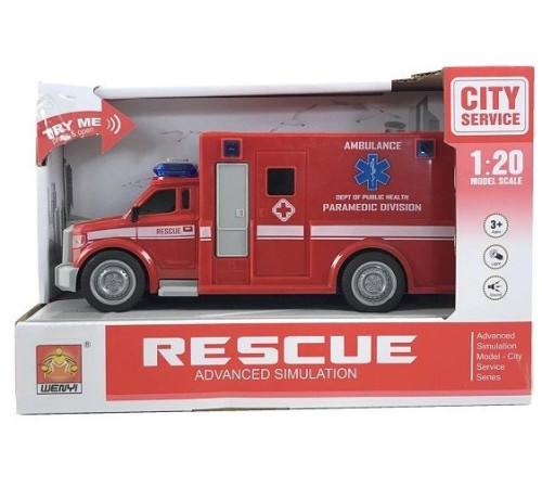 op 200386982 jucărie inerțială "ambulanță" (lumină, sunet) wy670b