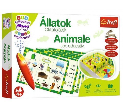 trefl 02098 joc educativ "animalele" cu creion magic (ro)