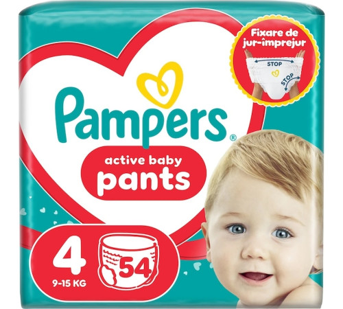  pampers pants 4 (9-15 kg.) 54 buc.