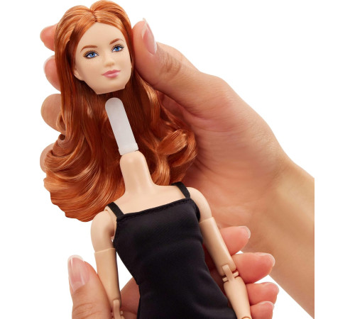 barbie jbh74 Кукла "barbie basics model 04" с рыжими волосами в черном длинном платье