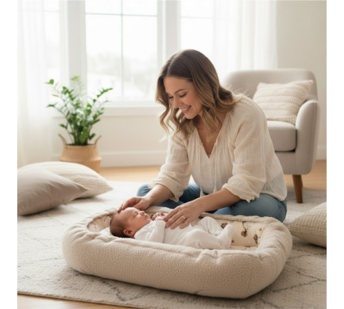 sevi 280-5 cocon pentru nou-născuți "teddy ecru"