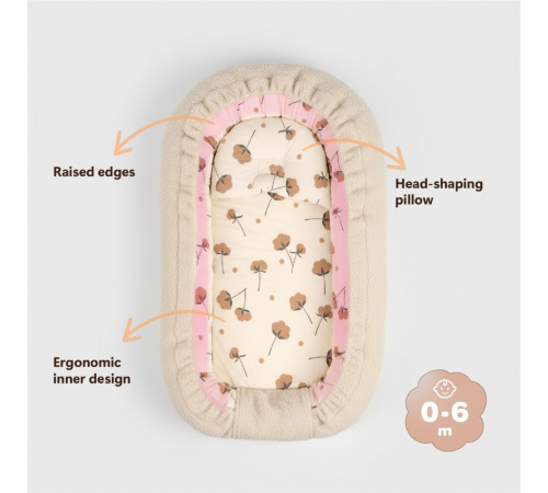 sevi 280-5 cocon pentru nou-născuți "teddy ecru"