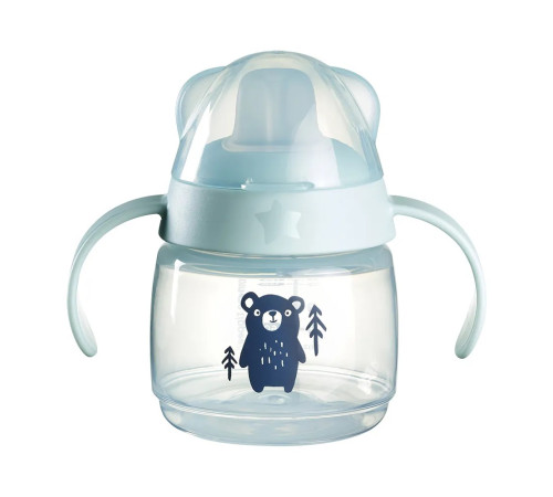 tommee tippee tt0511 cana cu sistem anti-varsare "softspout" albastru (4 luni+) 150 ml.