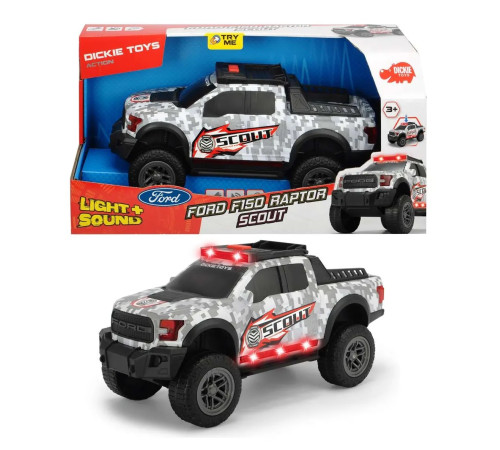 dickie 3756000 Машинка "dickie scout ford f150 raptor" со светом и звуком (33 см.)