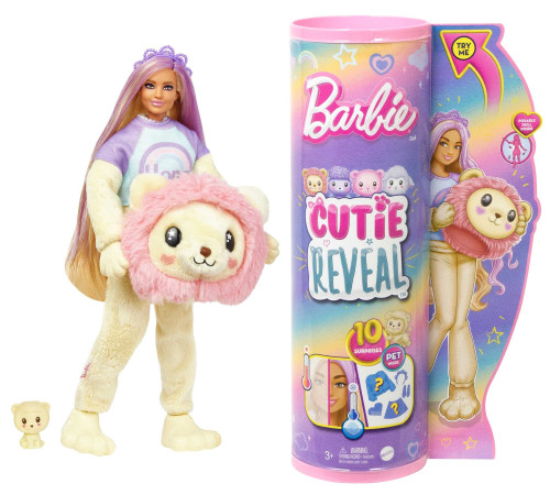  barbie hkr06 Кукла “cutie reveal: Львенок”