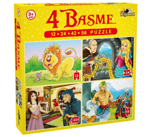 noriel nor5328 puzzle 4-in-1 "basme" (12/24/42/56 el.)