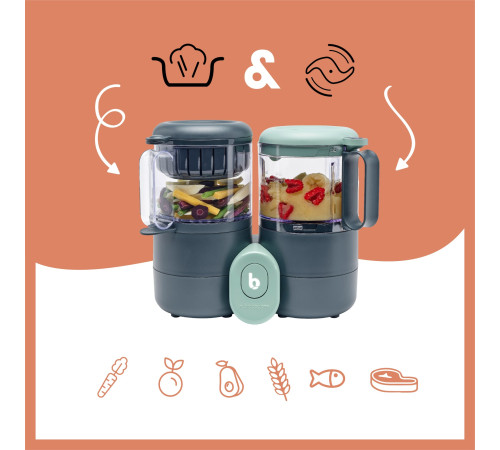 babymoov a001133 Многофункциональный кухонный комбайн 4 в 1 "nutribaby one" (зелёный)