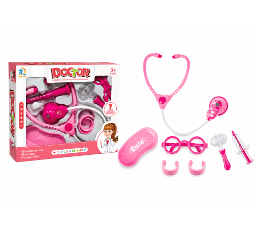  12999 set de joacă &bdquo;micul doctor&rdquo; cu efecte sonore și luminoase (roz)