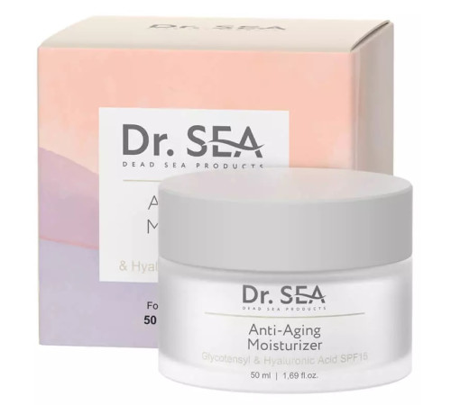  dr.sea Антивозрастной увлажняющий крем с гликтензилом и гиалуроновой кислотой spf15 (50 мл) 02071