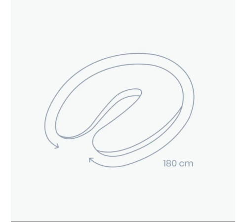 doomoo pernă pentru gravide și alăptare (180 cm.) tetra jersey terracott
