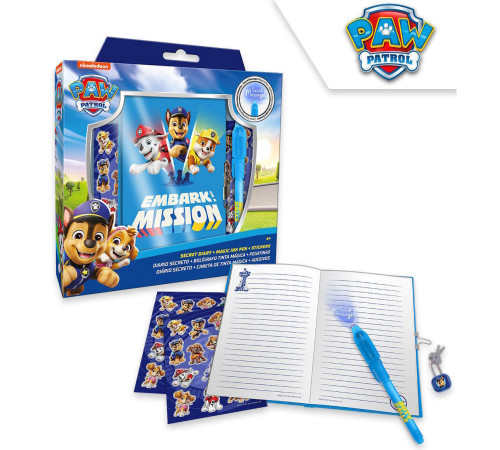 kids licensing pw19996 jurnal secret cu pix magic "paw patrol"