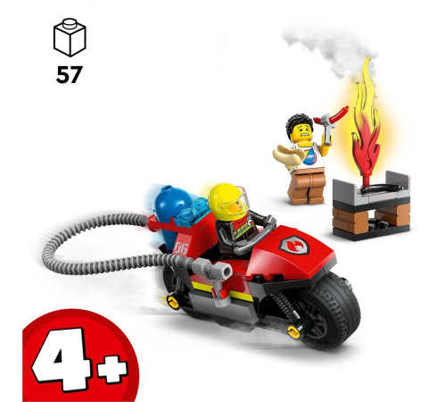 lego city 60410 Конструктор "Пожарный мотоцикл" (57 дет.)