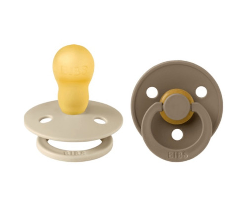 bibs suzeta rotunda din late color l vanila & dark oak (18-36 luni) 2 buc.
