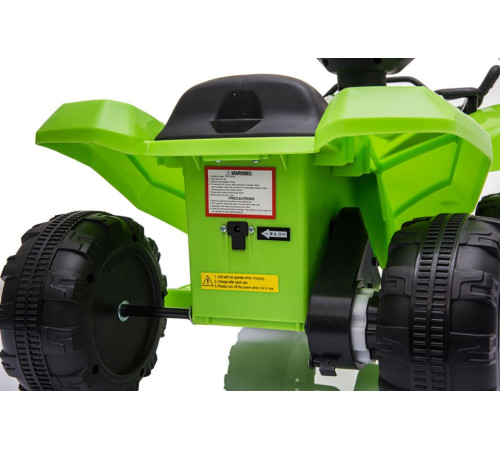 babymix 55718 atv electric quad verde