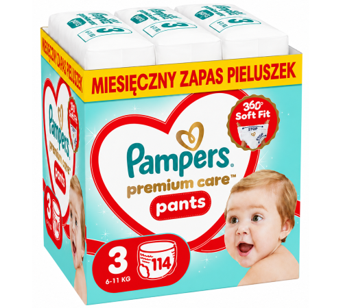  pampers premium care pants 3 (6-11 кг.)114 шт.