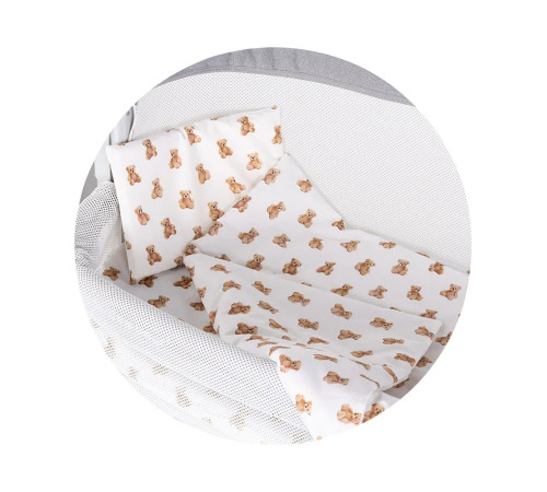 chipolino koscloset0253be lenjerie de pat pentru leagăn (4 buc.) ursuleți