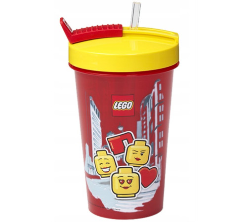  lego Детский питьевой стакан с трубочкой girl (500 мл)
