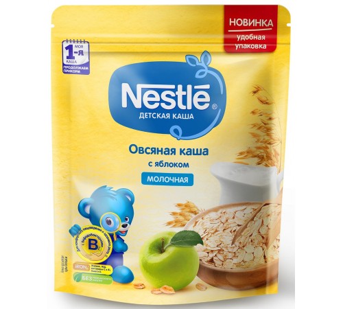 Nestle Каша молочная овсяная с яблоком 220 гр. (5 м +) 12382857 Детское питание в Молдове nestle Каша молочная овсяная с яблоком 220 гр. (5 м +) 12382857