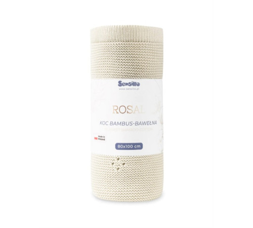 sensillo-43470 Детский бамбуково-хлопковый плед "rosal" (80х100 см) тёплый бежевый