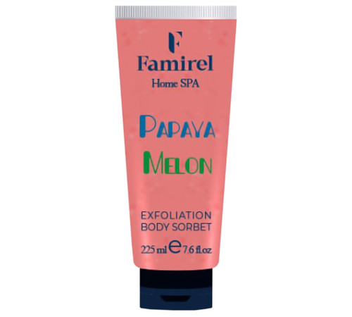 Famirel Отшелушивающий сорбет для тела "Melon&Papaya" (225 мл) 086073  famirel Отшелушивающий сорбет для тела "melon&papaya" (225 мл) 086073