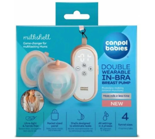 Питание и аксесcуары в Молдове canpol 20/106 Двойной портативный молокоотсос "milkshell"
