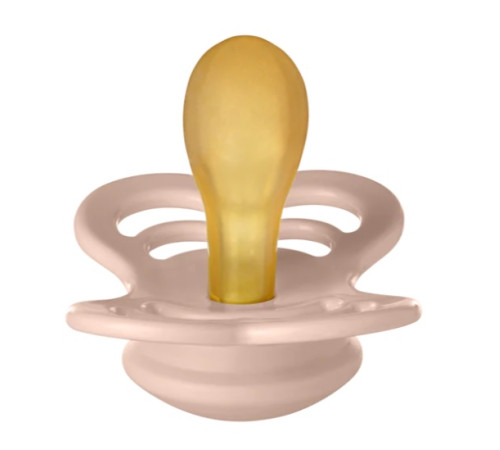 bibs suzeta simetrica din latex supreme (0-6 luni) blush
