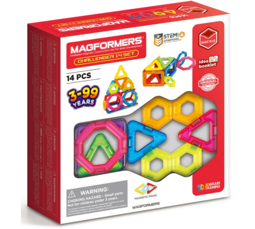  magformers 715019 constructor magnetic "basic plus challenger" (14 el.)