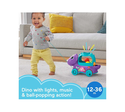 fisher-price hnr53 jucărie cu roti "triceratops vesel"