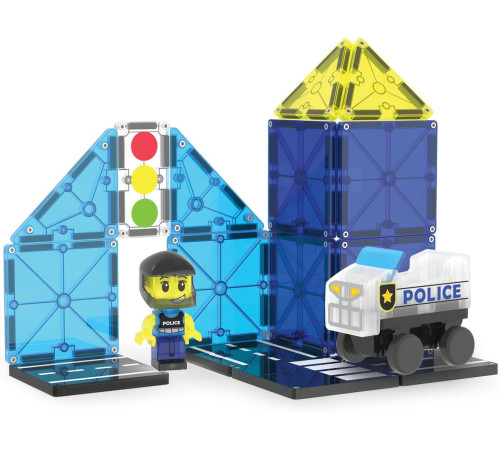 magna-tiles 252020mt Магнитный конструктор "Полицейский патруль" (20 дет.)