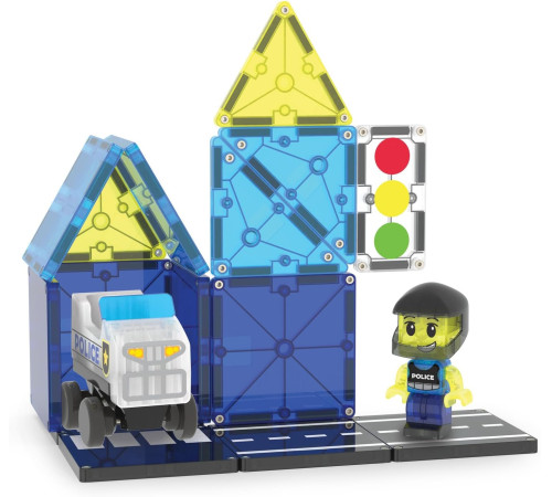 magna-tiles 252020mt Магнитный конструктор "Полицейский патруль" (20 дет.)