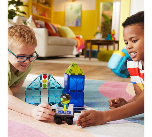 magna-tiles 252020mt Магнитный конструктор "Полицейский патруль" (20 дет.)