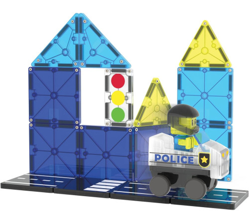 magna-tiles 252020mt Магнитный конструктор "Полицейский патруль" (20 дет.)