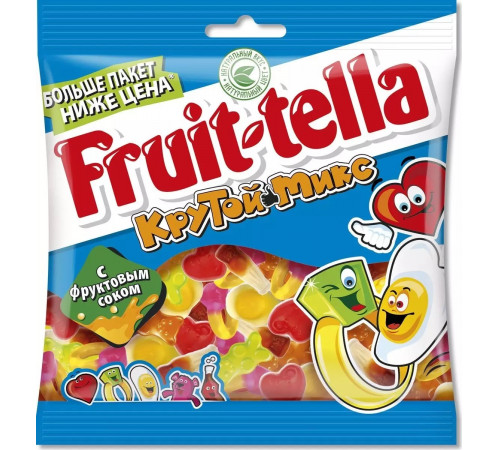 Детское питание в Молдове fruittella Жевательный мармелад "Крутой Микс " (150 гр.)