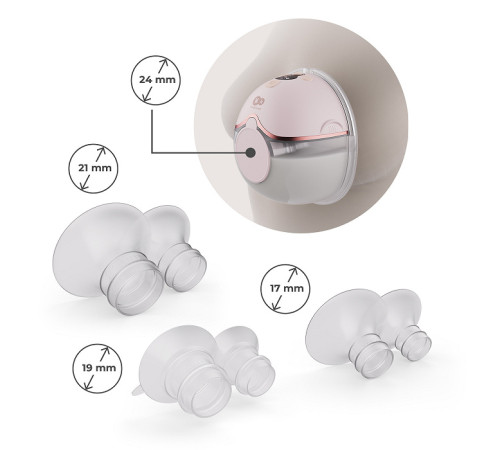 kinderkraft Беспроводной молокоотсос hands-free mamaflow (розовый)