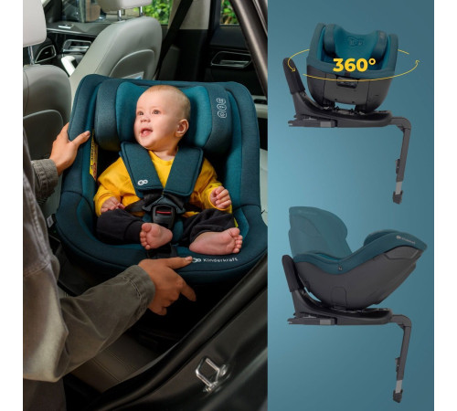 kinderkraft scaun auto i- guard i-size 360&deg;С gr.0+/1 (40-105 cm.) negru grafit